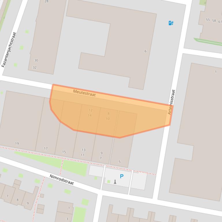 Kaart van postcodegebied 5042XK.