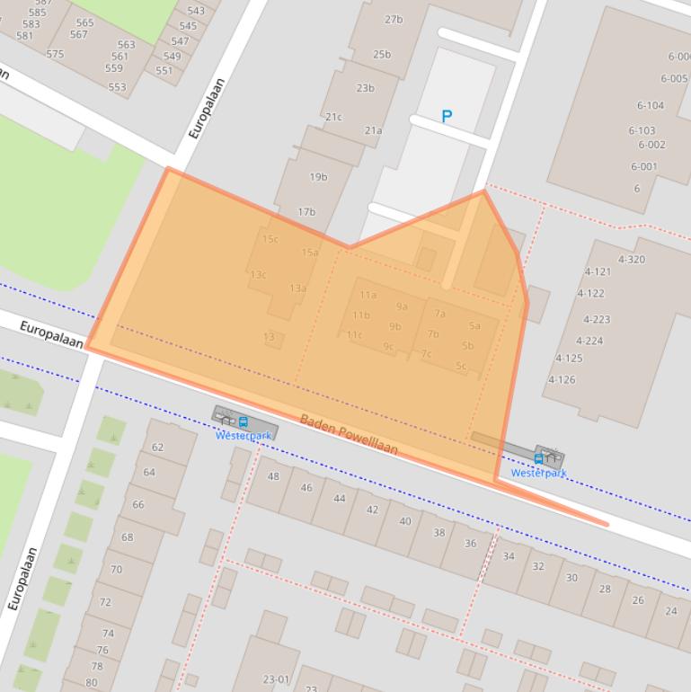 Kaart van postcodegebied 5042ZA.