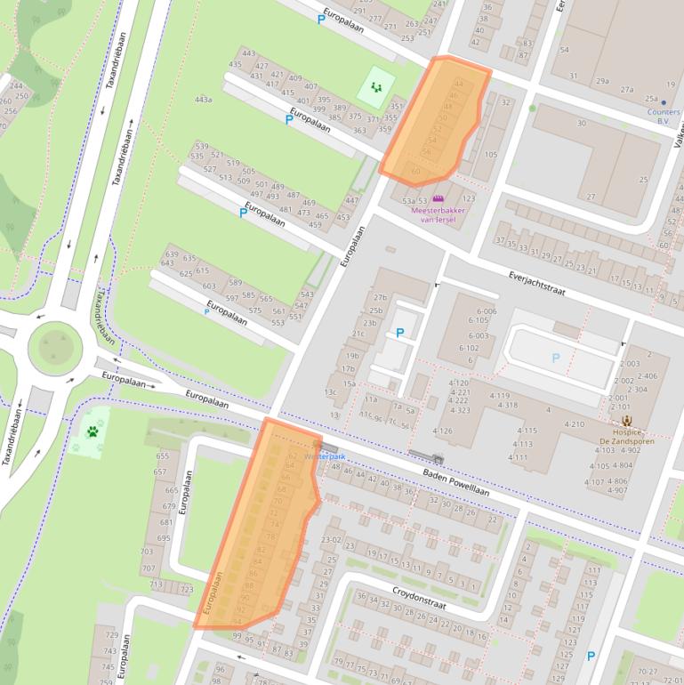 Kaart van postcodegebied 5042ZT.