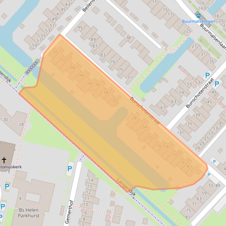 Kaart van postcodegebied 5043BA.