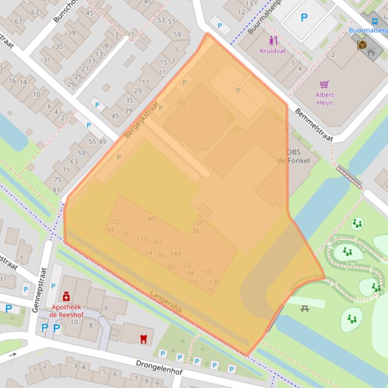 Kaart van postcodegebied 5043BC.