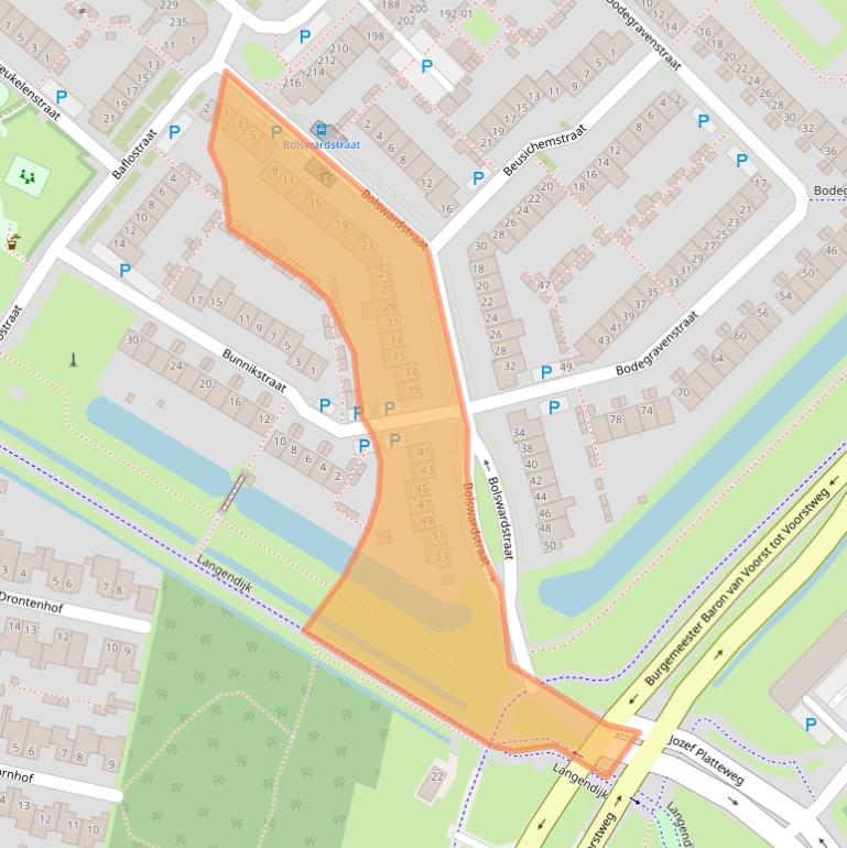 Kaart van postcodegebied 5043BL.