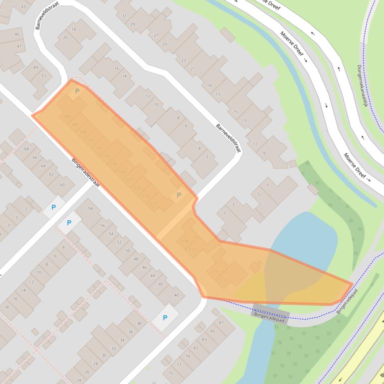 Kaart van postcodegebied 5043BX.