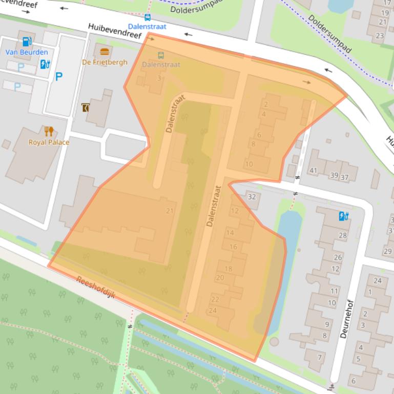 Kaart van postcodegebied 5043EB.