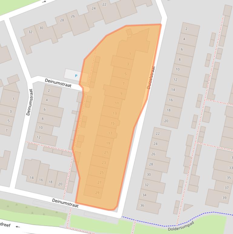 Kaart van postcodegebied 5043EC.