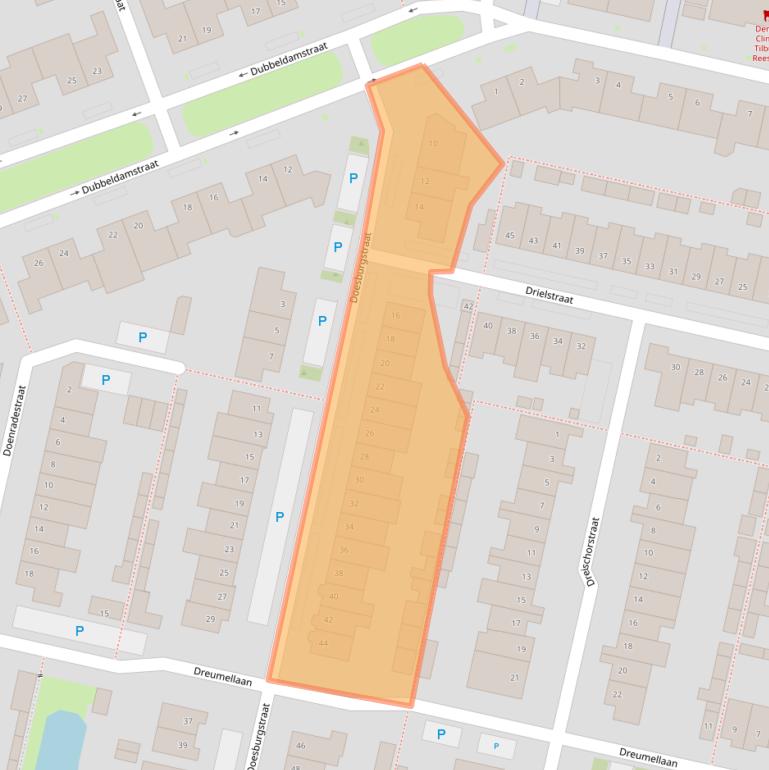 Kaart van postcodegebied 5043GC.