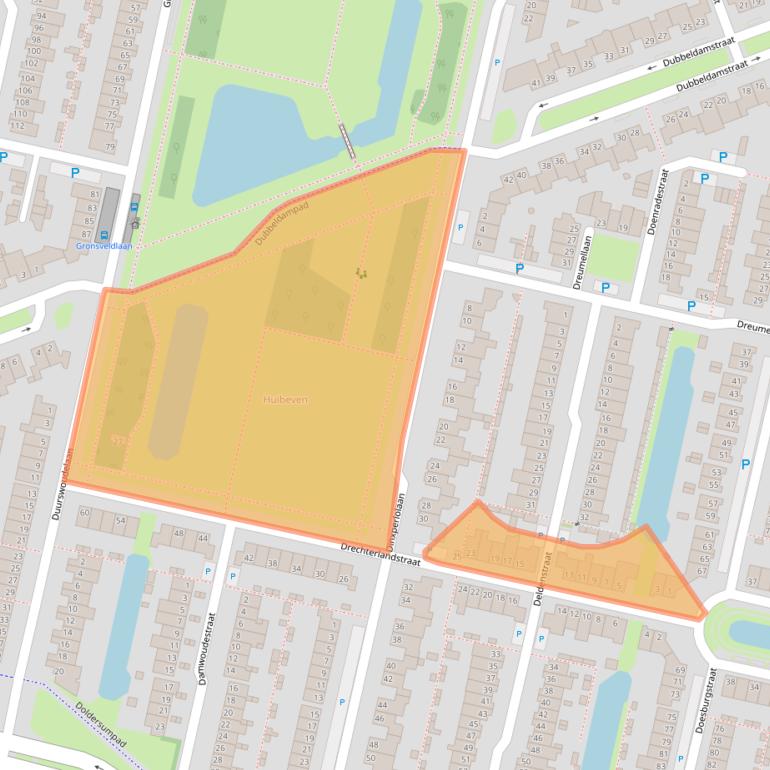 Kaart van postcodegebied 5043GK.