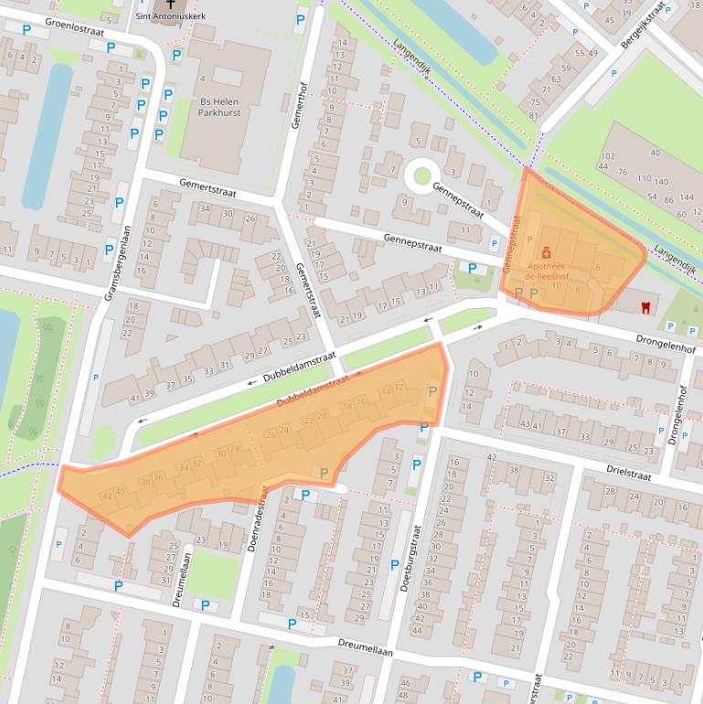 Kaart van postcodegebied 5043GM.