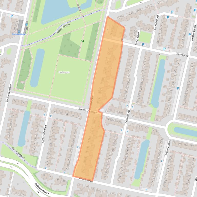 Kaart van postcodegebied 5043GW.