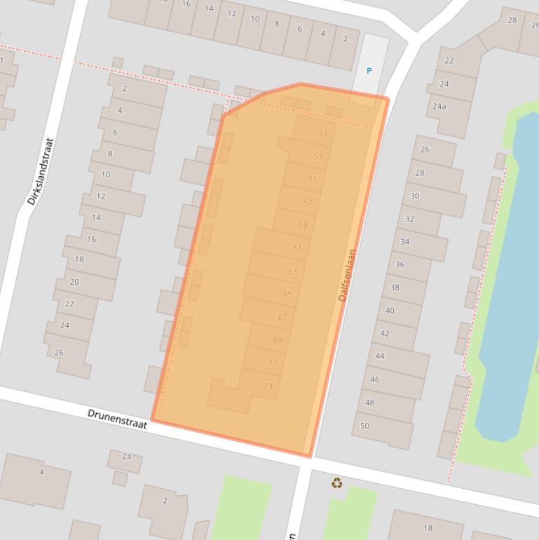 Kaart van postcodegebied 5043HS.