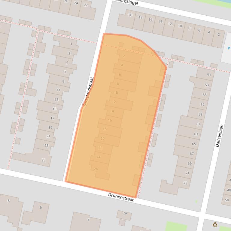 Kaart van postcodegebied 5043JG.
