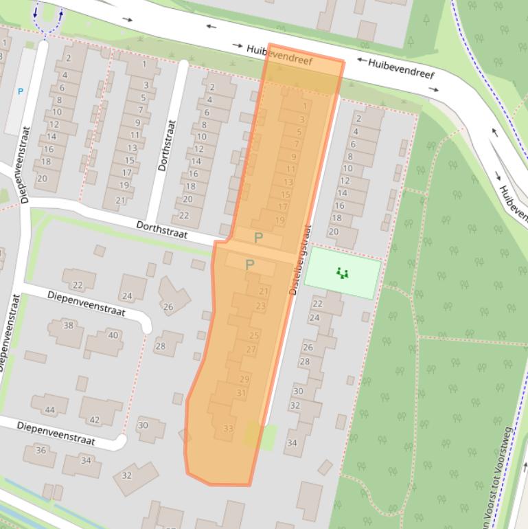 Kaart van postcodegebied 5043JJ.