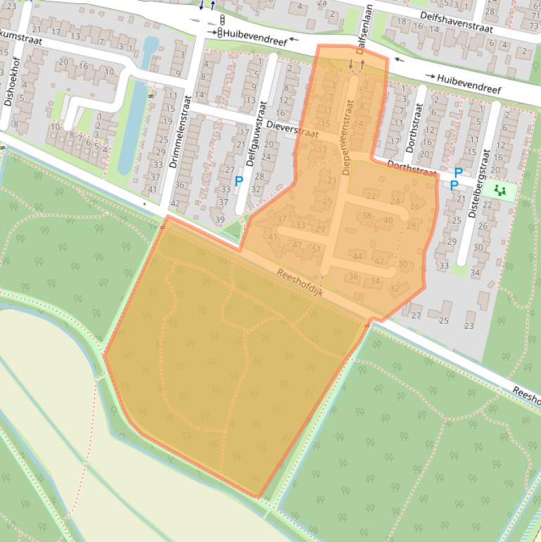 Kaart van postcodegebied 5043JL.