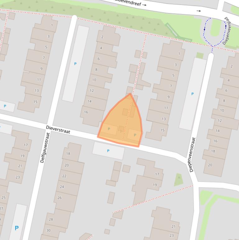 Kaart van postcodegebied 5043JS.