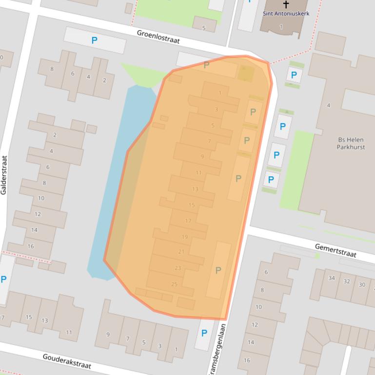 Kaart van postcodegebied 5043LB.
