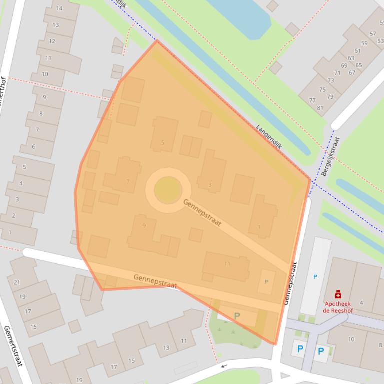 Kaart van postcodegebied 5043LE.