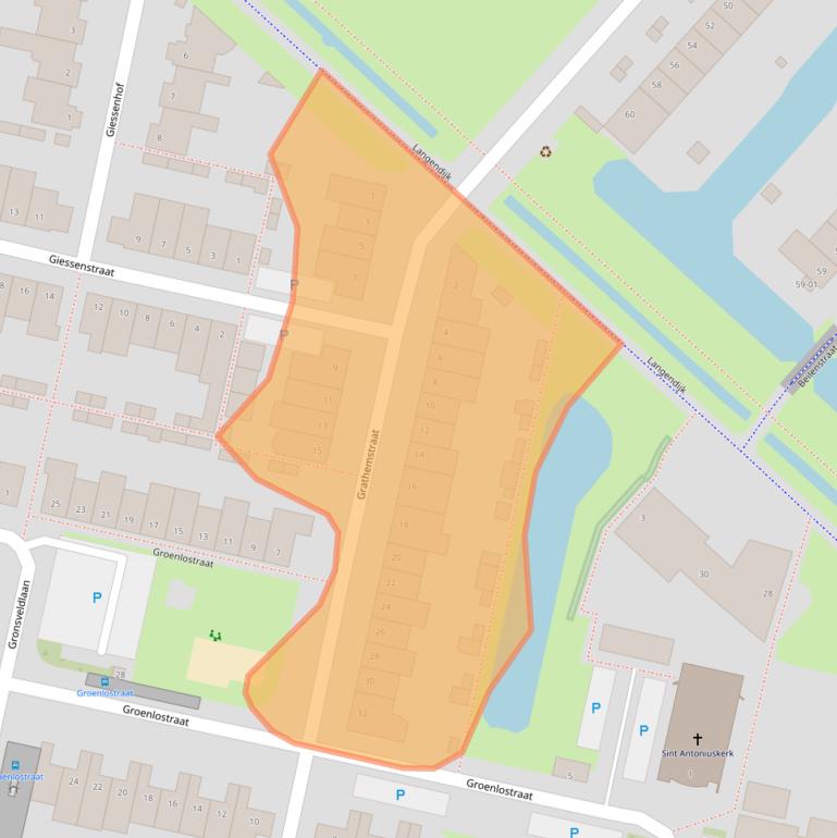Kaart van postcodegebied 5043LG.