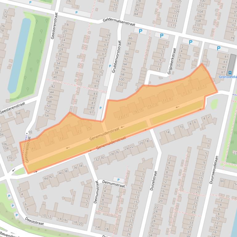 Kaart van postcodegebied 5043LS.