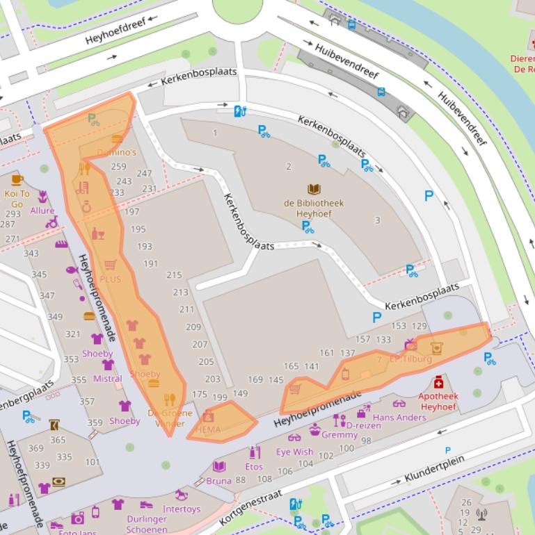 Kaart van postcodegebied 5043RA.