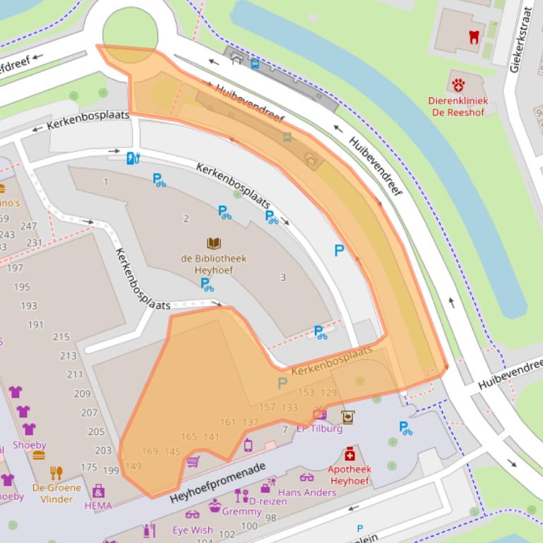 Kaart van postcodegebied 5043RC.