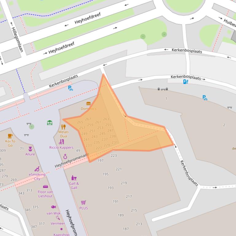 Kaart van postcodegebied 5043RE.