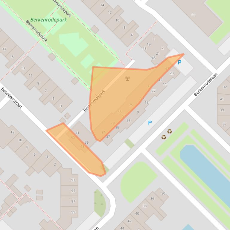 Kaart van postcodegebied 5043WG.