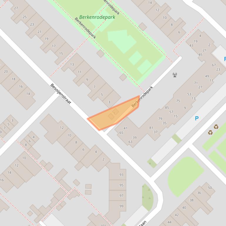 Kaart van postcodegebied 5043WS.