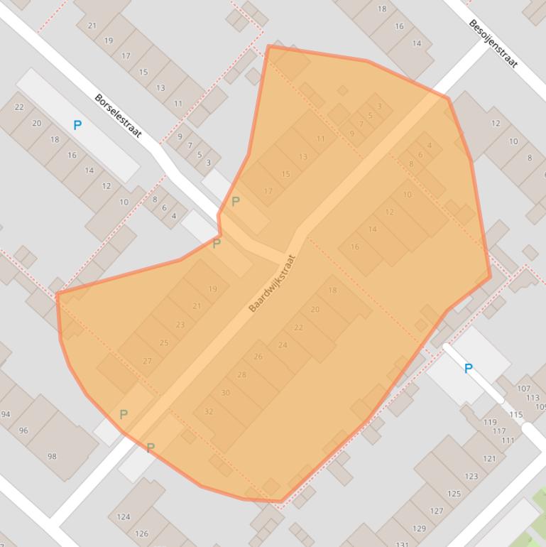 Kaart van postcodegebied 5043WV.