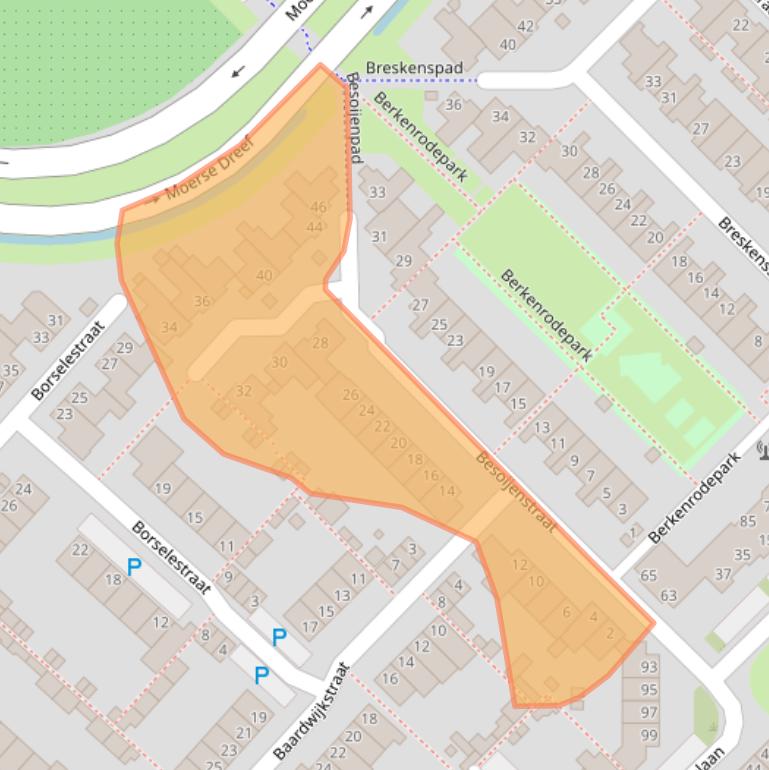 Kaart van postcodegebied 5043WX.