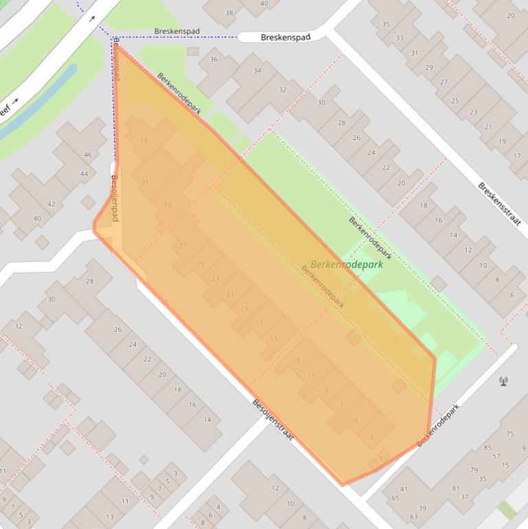 Kaart van postcodegebied 5043WZ.