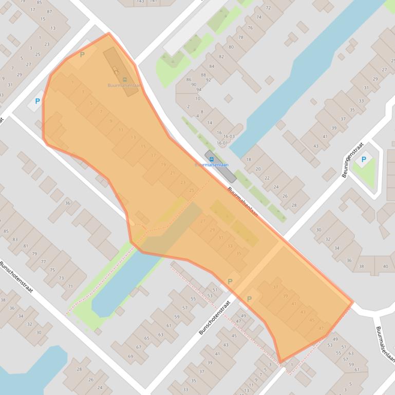 Kaart van postcodegebied 5043XA.