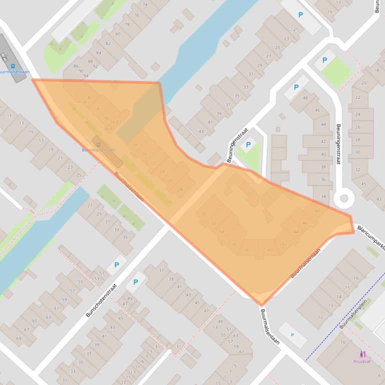 Kaart van postcodegebied 5043XG.