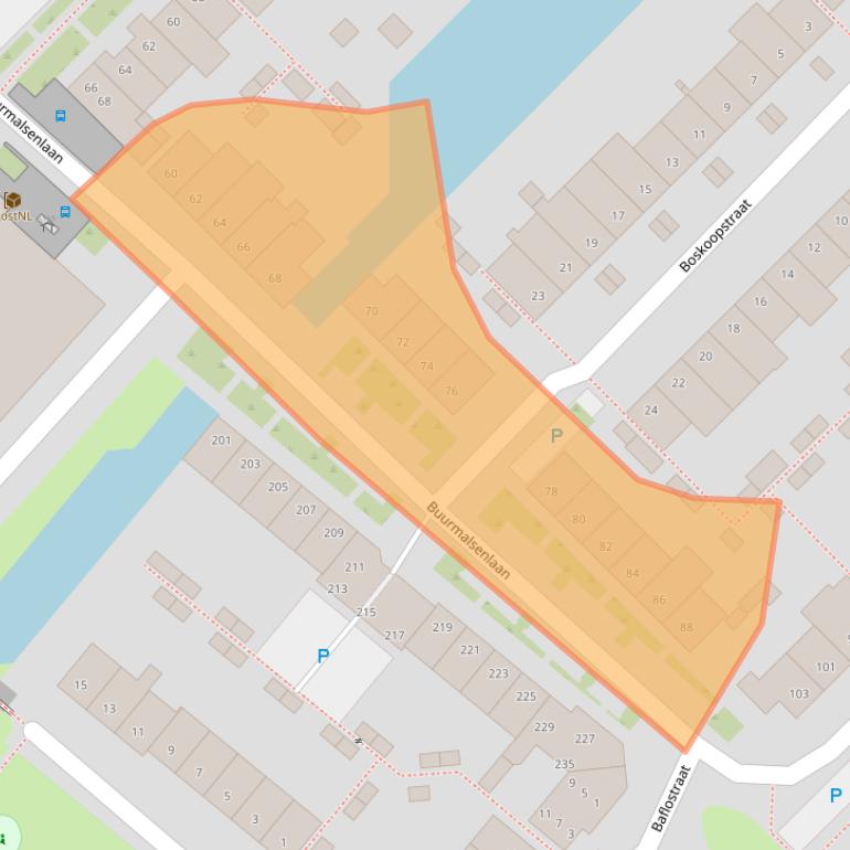Kaart van postcodegebied 5043XH.