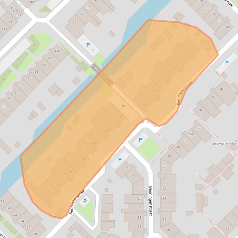 Kaart van postcodegebied 5043XN.