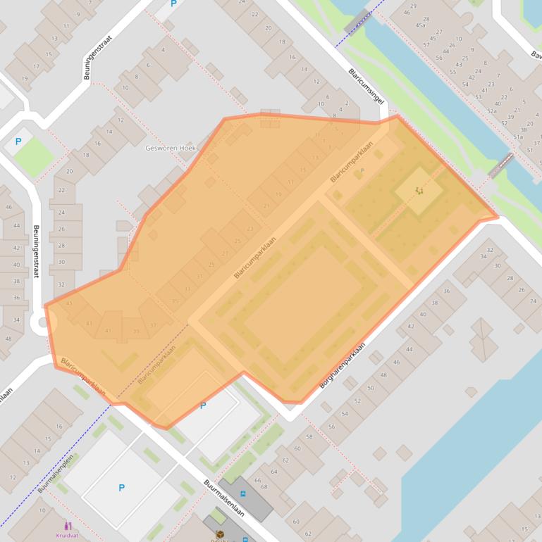 Kaart van postcodegebied 5043XP.