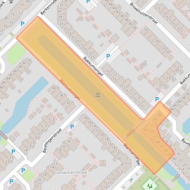 Kaart van postcodegebied 5043XZ.