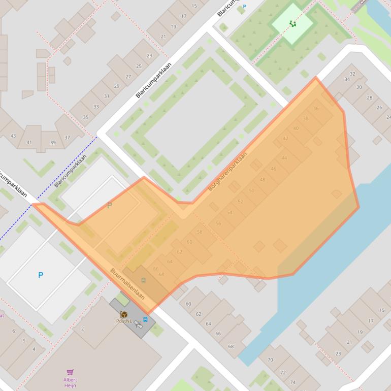 Kaart van postcodegebied 5043ZA.