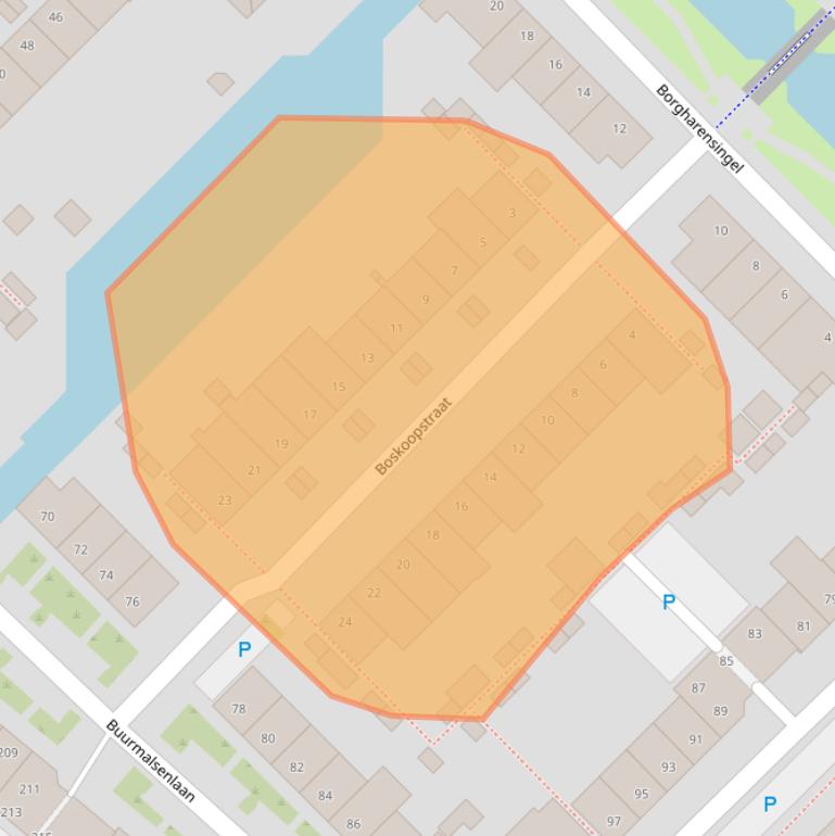 Kaart van postcodegebied 5043ZN.