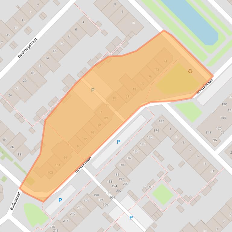 Kaart van postcodegebied 5043ZR.