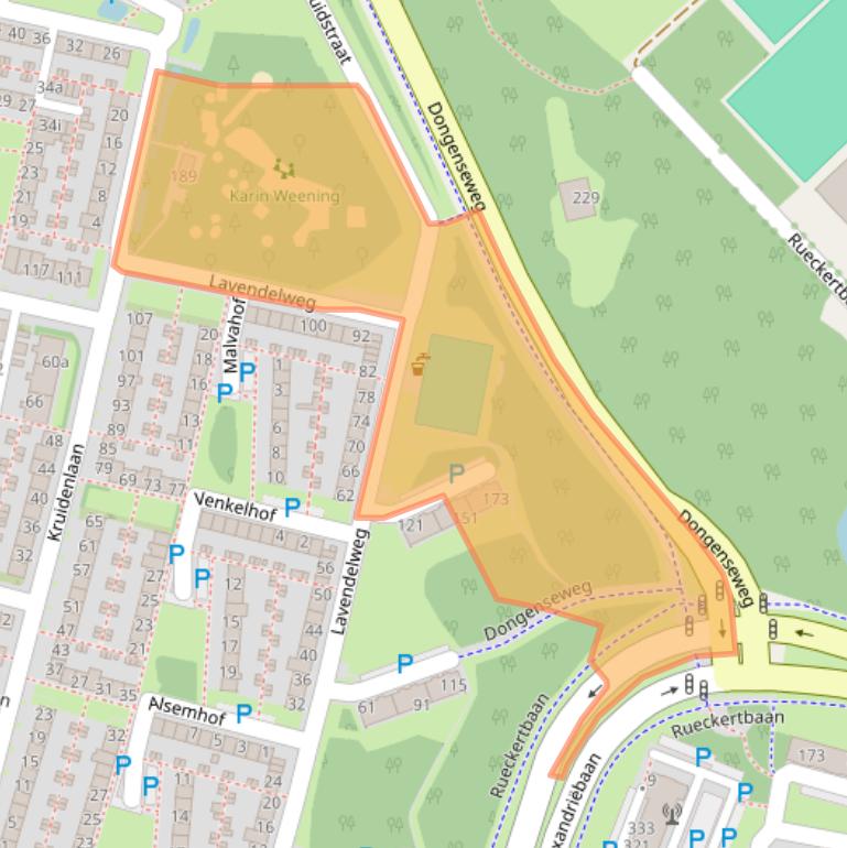 Kaart van postcodegebied 5044AD.