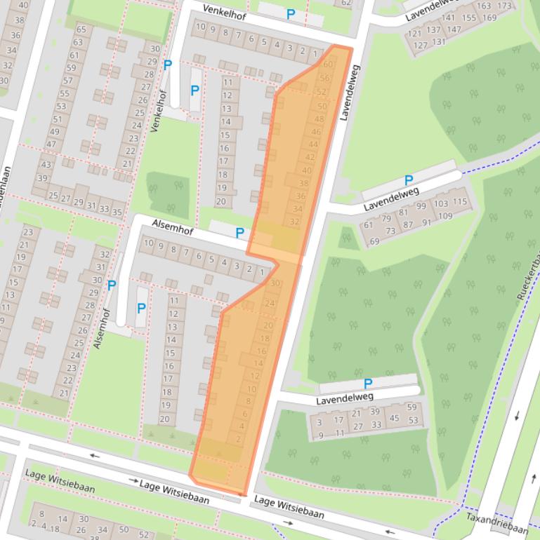 Kaart van postcodegebied 5044AE.