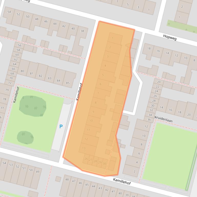 Kaart van postcodegebied 5044AM.