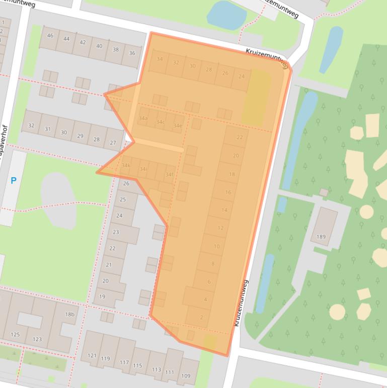 Kaart van postcodegebied 5044BE.