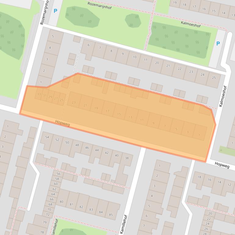 Kaart van postcodegebied 5044BL.