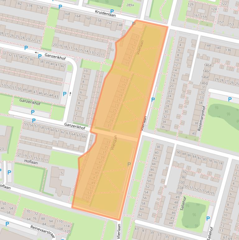 Kaart van postcodegebied 5044BN.