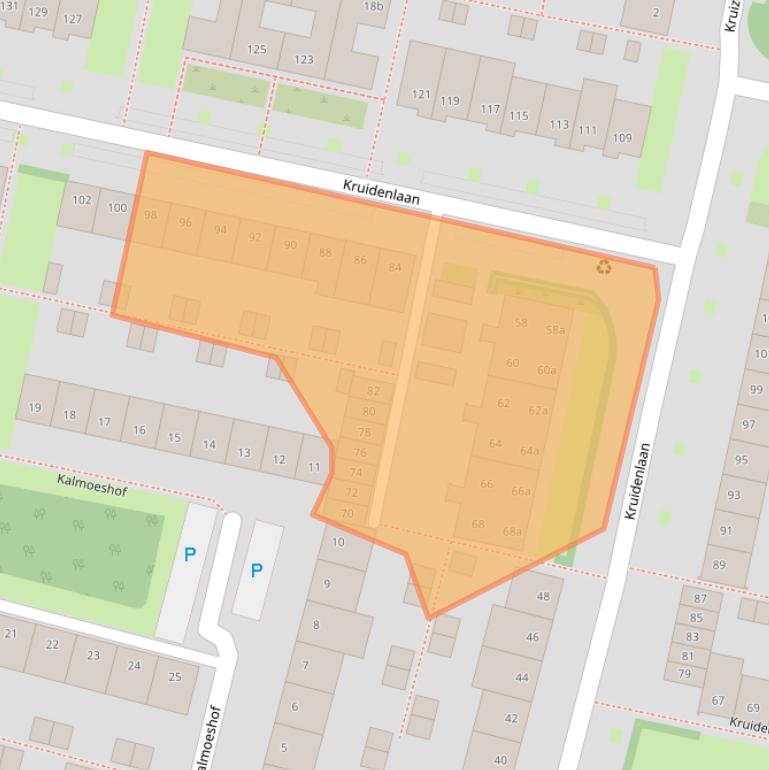 Kaart van postcodegebied 5044CN.