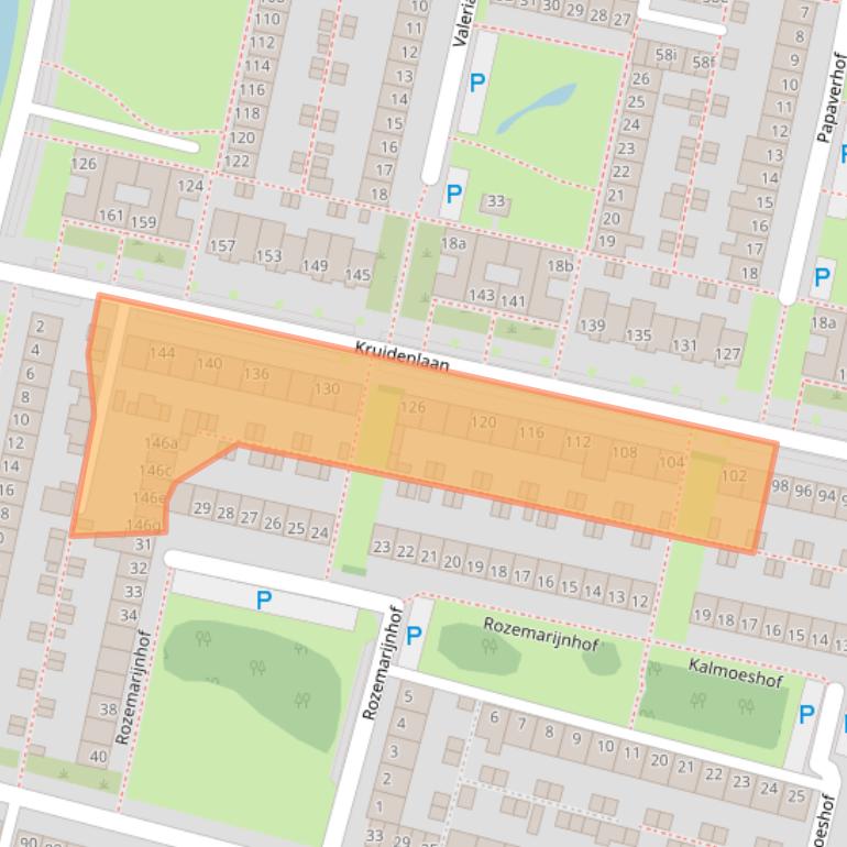 Kaart van postcodegebied 5044CP.