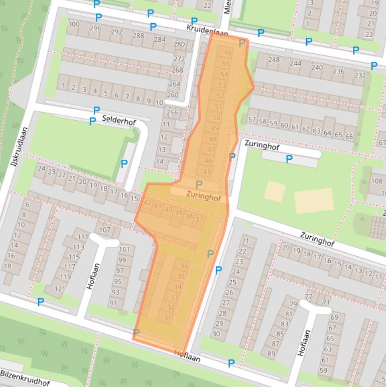 Kaart van postcodegebied 5044DD.