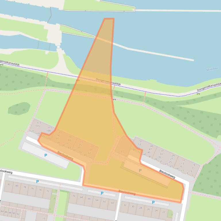 Kaart van postcodegebied 5044DJ.