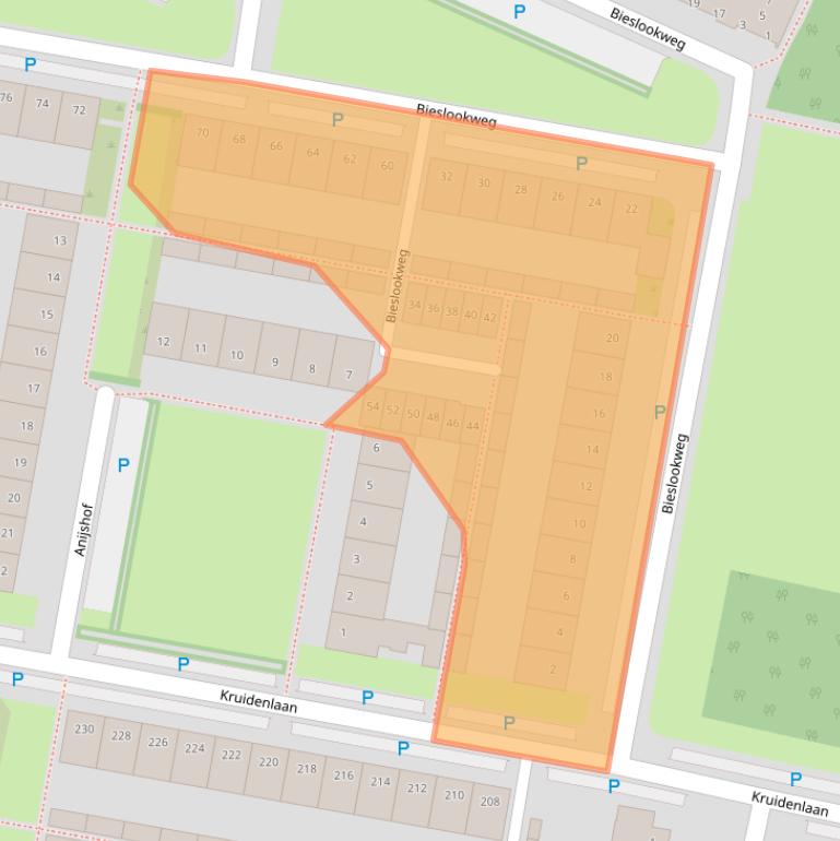 Kaart van postcodegebied 5044DN.